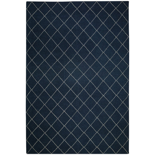 Chhatwal & Jonsson Diamond Teppich 230 x 336cm Blue melange-off white