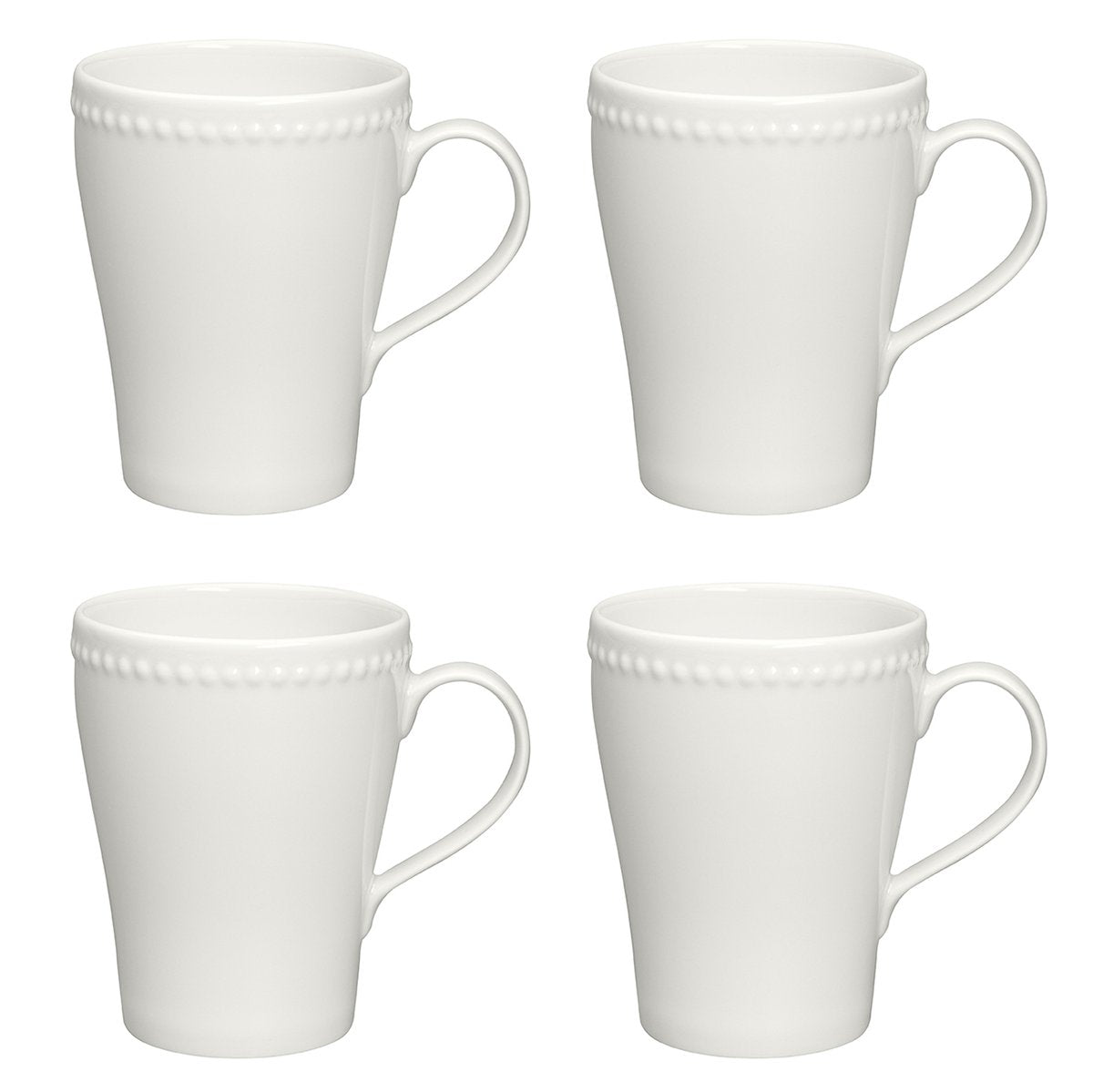 Scandi Living Dots Tasse 35cl 4er Pack Cremeweiß