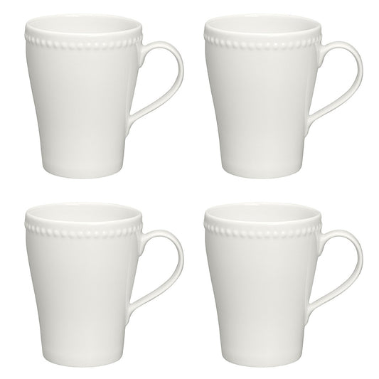 Scandi Living Dots Tasse 35cl 4er Pack Cremeweiß