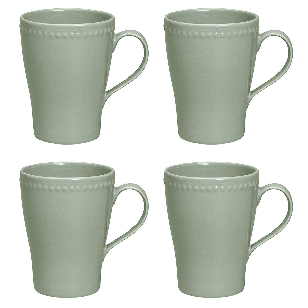 Scandi Living Dots Tasse 35cl 4er Pack Grün