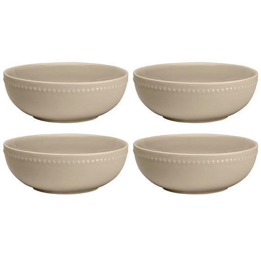 Scandi Living Dots frukostskål 60 cl 4-pack beige