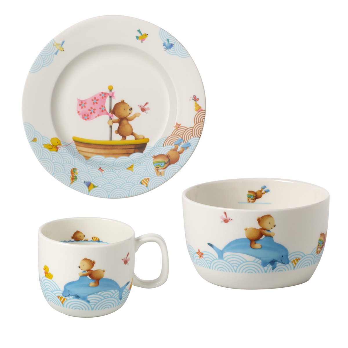 Villeroy & Boch Happy as a Bear children's dinnerware 3 pieces