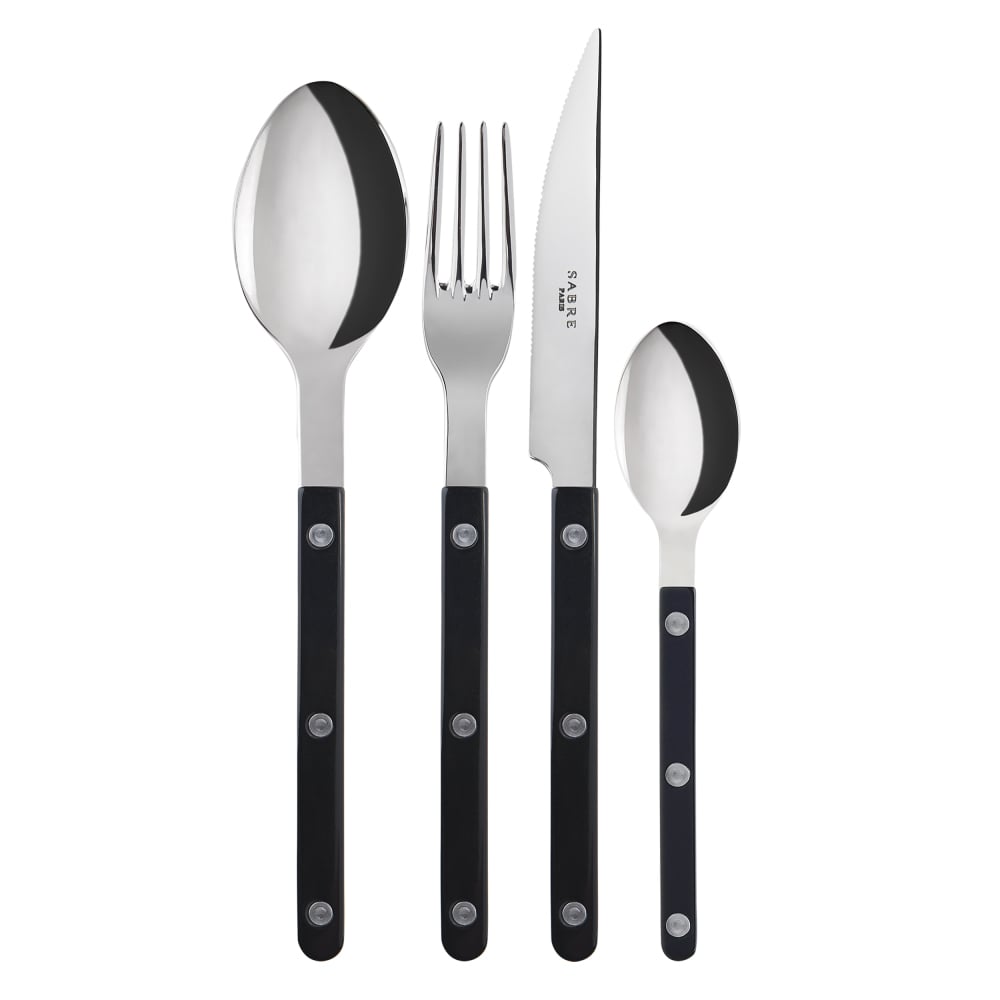 SABRE Paris Bistrot Besteck shiny 24 Teile Black