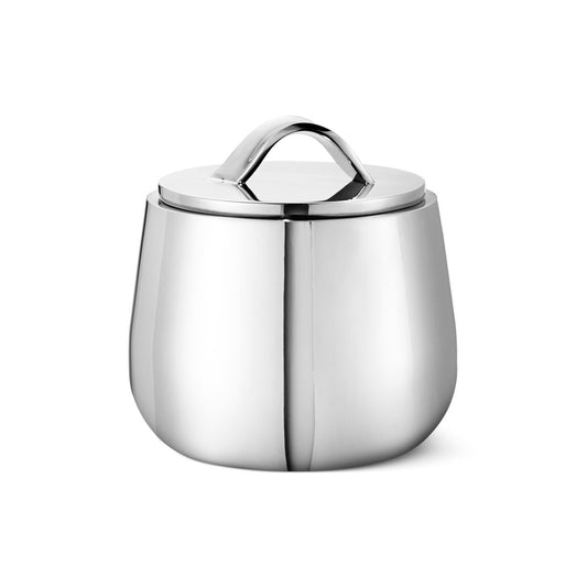 Georg Jensen Helix sockerskål med lock Rostfritt stål