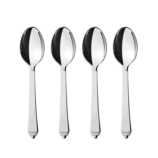 Georg Jensen Pyramid teaspoon large 4-pack