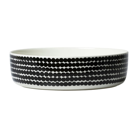 Marimekko Oiva Räsymatto serving bowl 3 L White-black