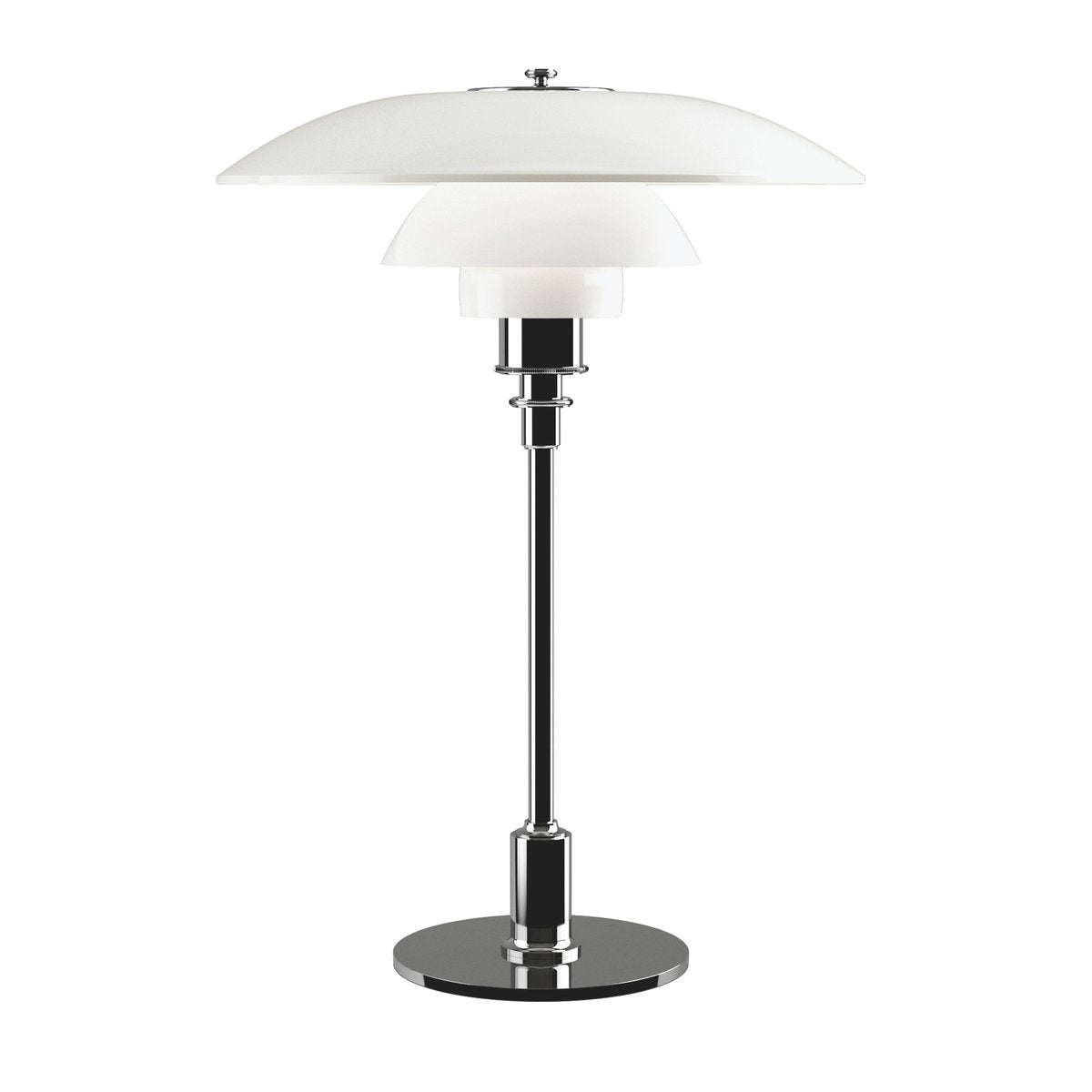 Louis Poulsen PH 3½-2½ opalglas bordslampa Krom