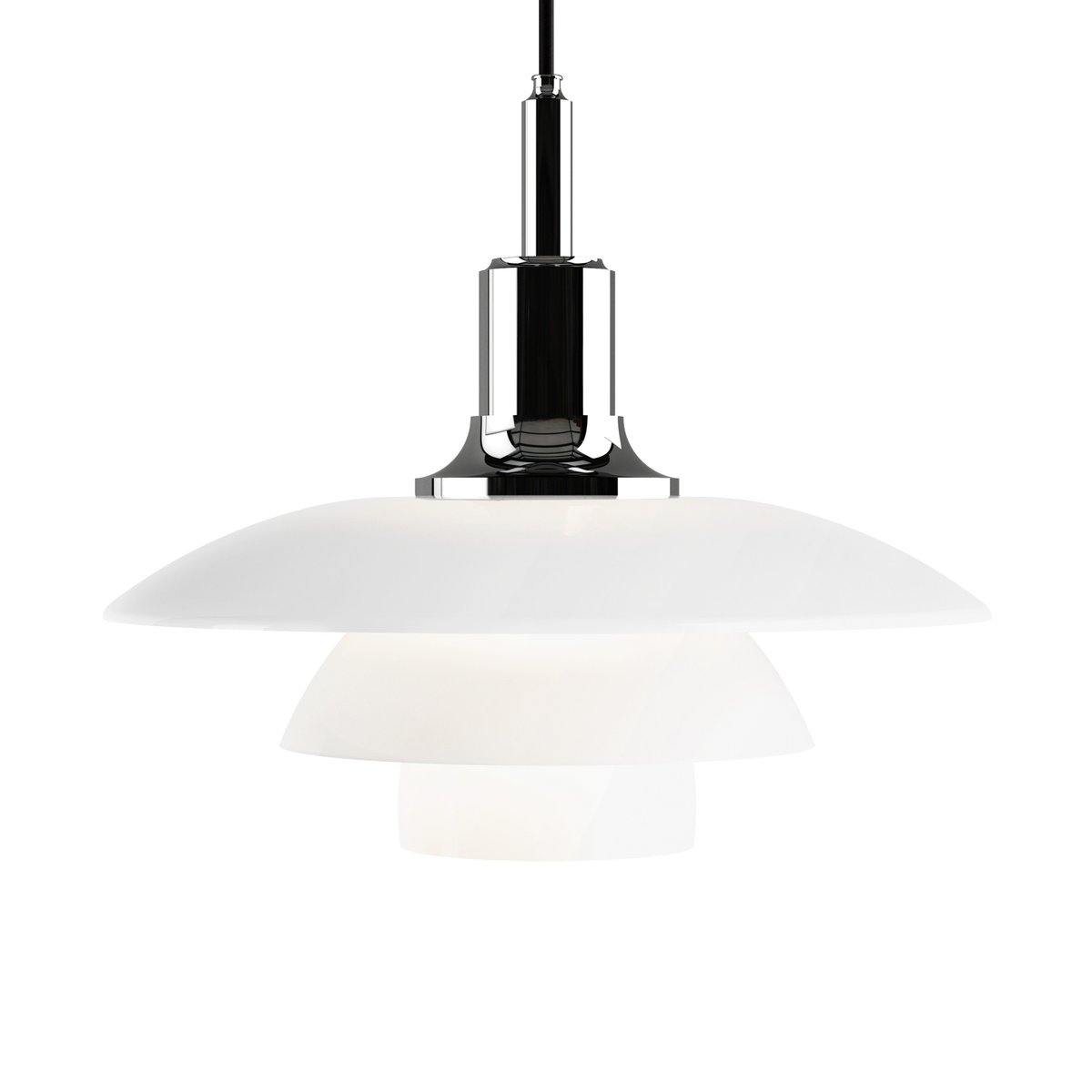 Louis Poulsen PH 3½-3 opalglass pendant lamp Chome