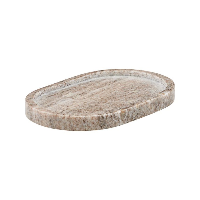 Meraki Meraki oval tray beige 12.5x19.5 cm