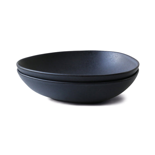 Ro Collection Deep plate no.52 2er Pack Lava stone