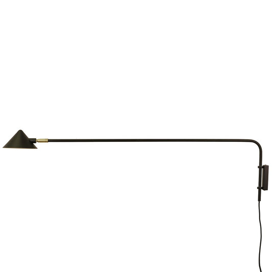 Watt & Veke Kelly wall lamp long arm Black-gold