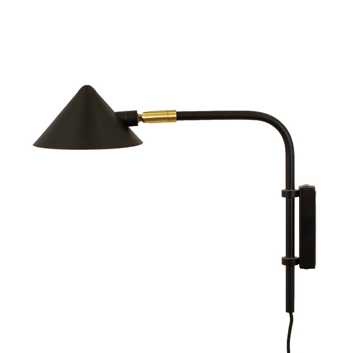 Watt & Veke Kelly wall lamp short arm Black-gold