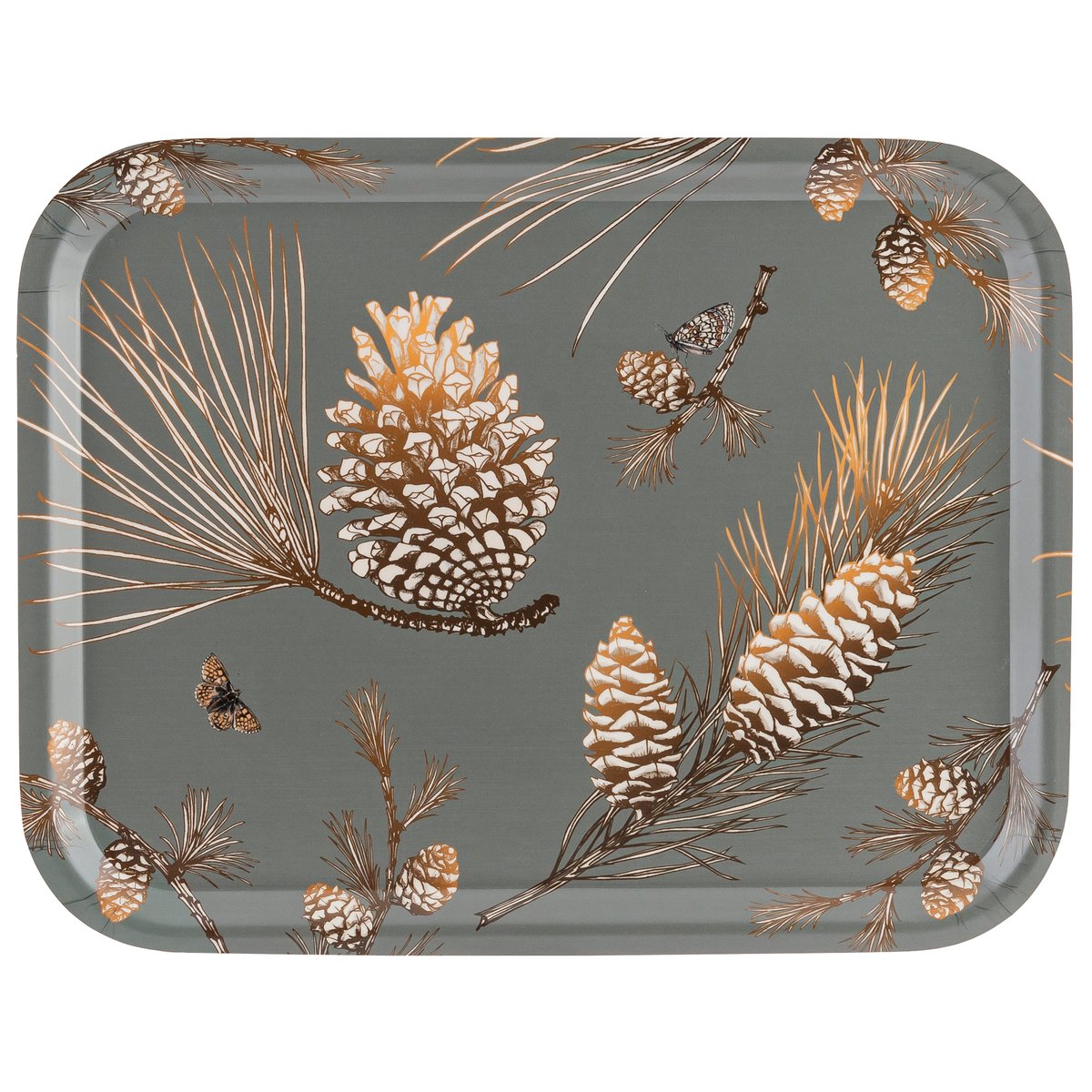 Åry Home Pine Cone Tablett 28 x 36cm Moss grey