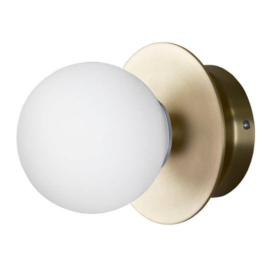 Globen Lighting Art Deco IP44 wall lamp/ceiling lamp Brushed brass