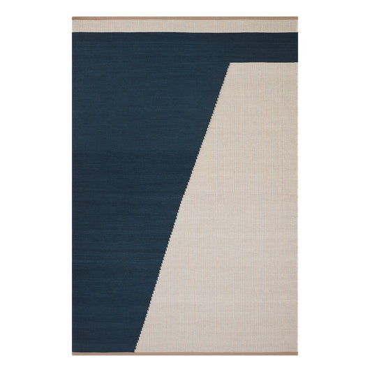 Chhatwal & Jonsson Una Wollteppich 180 x 270cm Dark blue-beige-off white