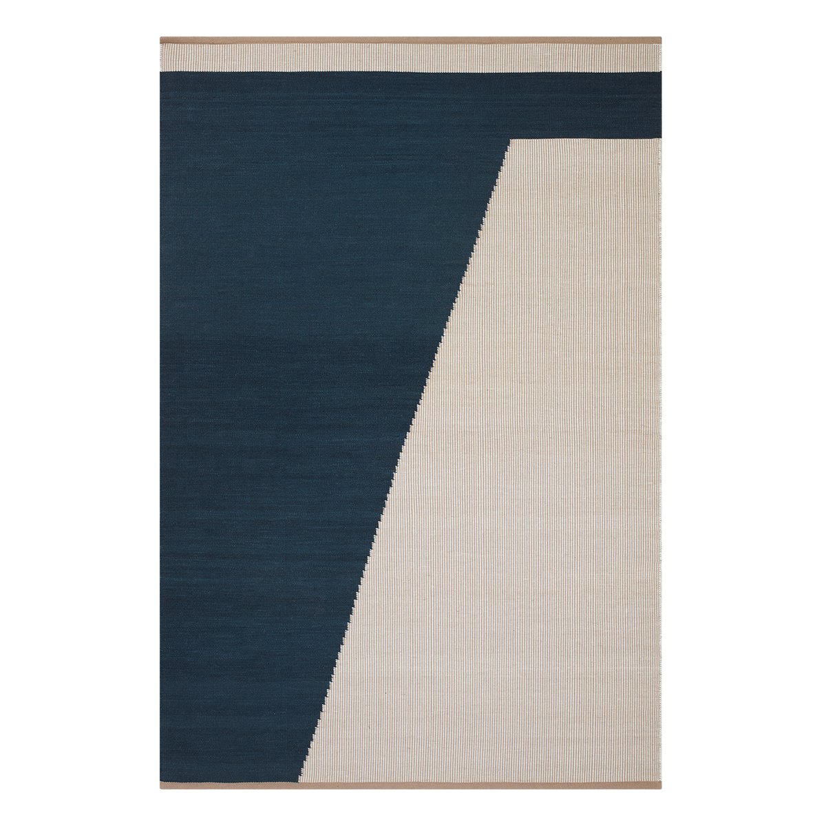 Chhatwal & Jonsson Una ullmatta 180x270 cm Dark blue-beige-off white