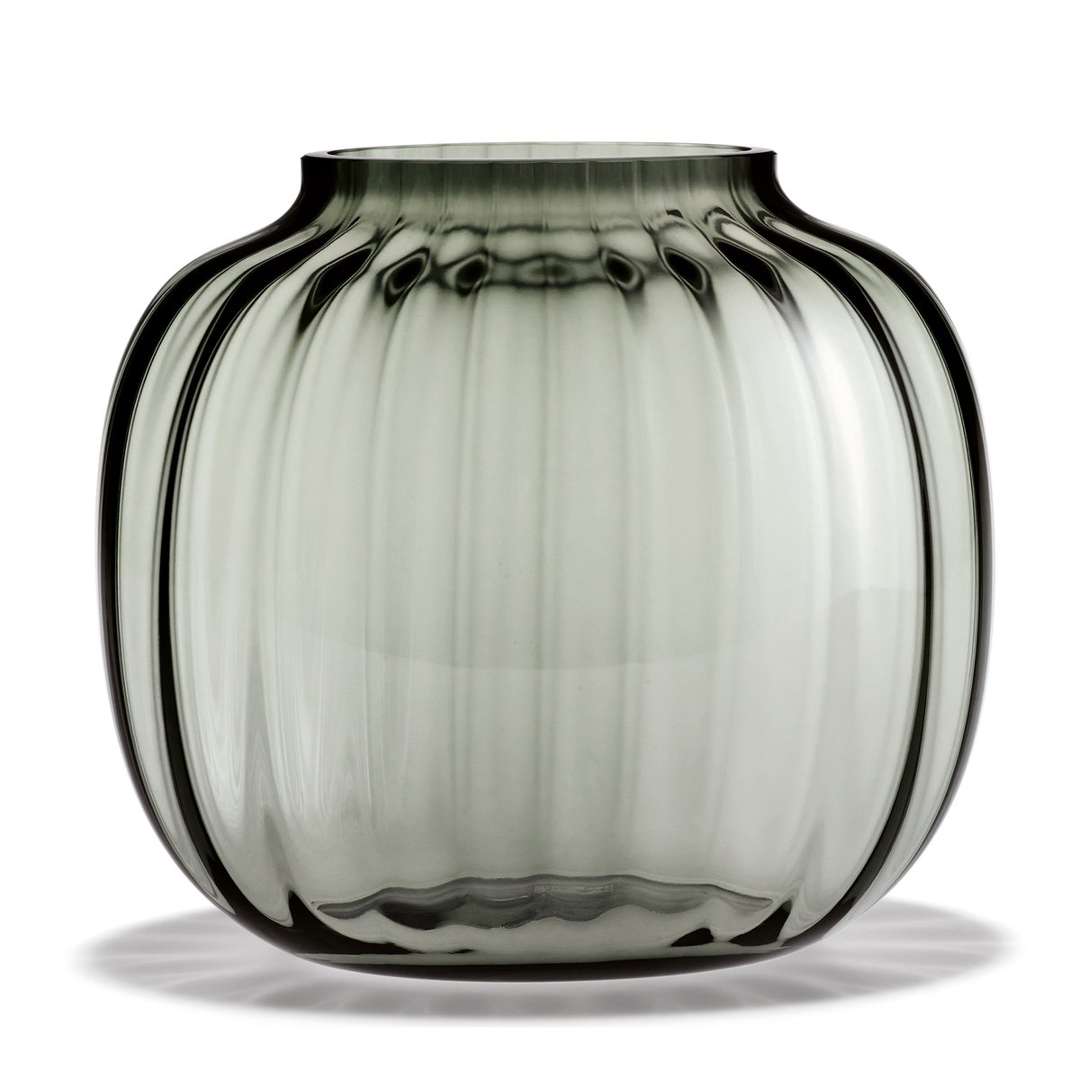 Holmegaard Primula Vase oval 17,5cm Smoke