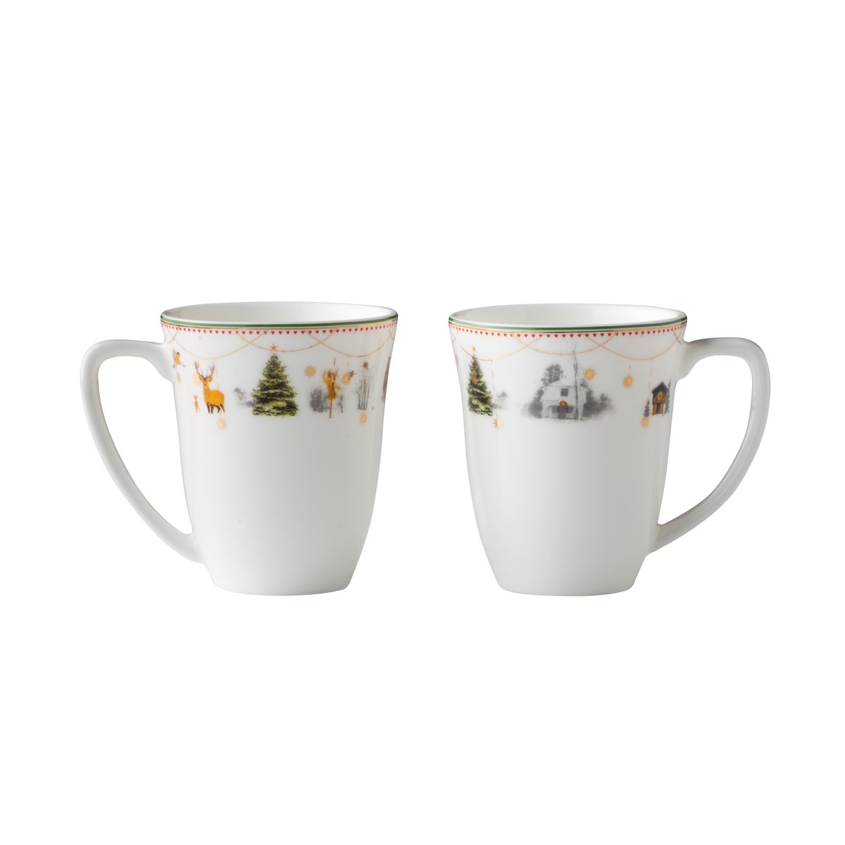 Wik & Walsøe Julemorgen Glöggtasse 2er Pack Weiß-multi