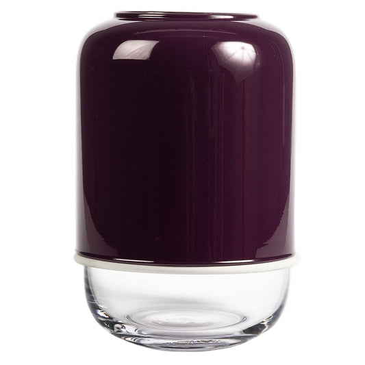 Muurla Capsule adjustable vase 18-28 cm purple-clear