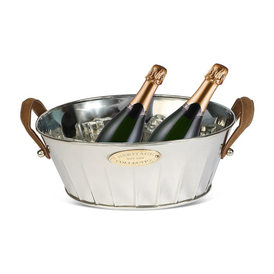 Culinary Concepts Heritage Champagnerkühler mit Leder Henkel 30cm