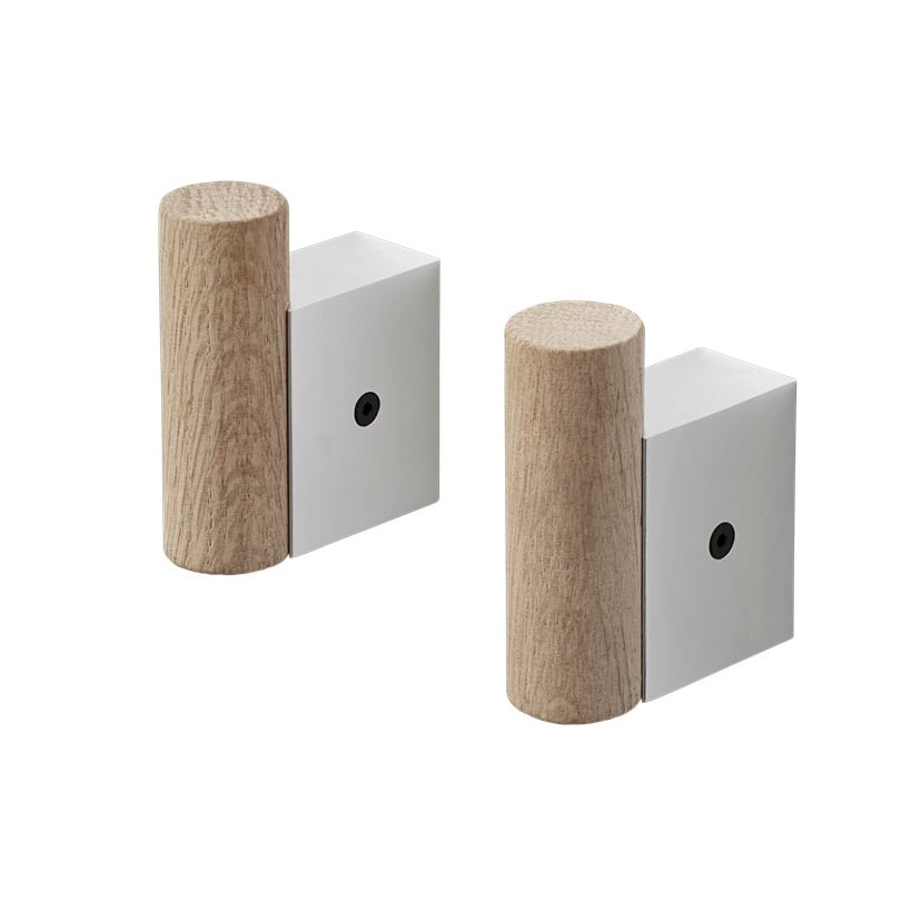 Muuto Attach hook 2-pack Oak-aluminum