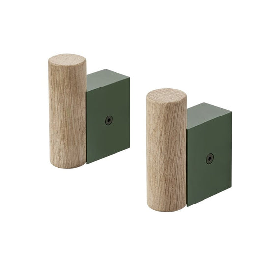 Muuto Attach hook 2-pack Oak-dark green