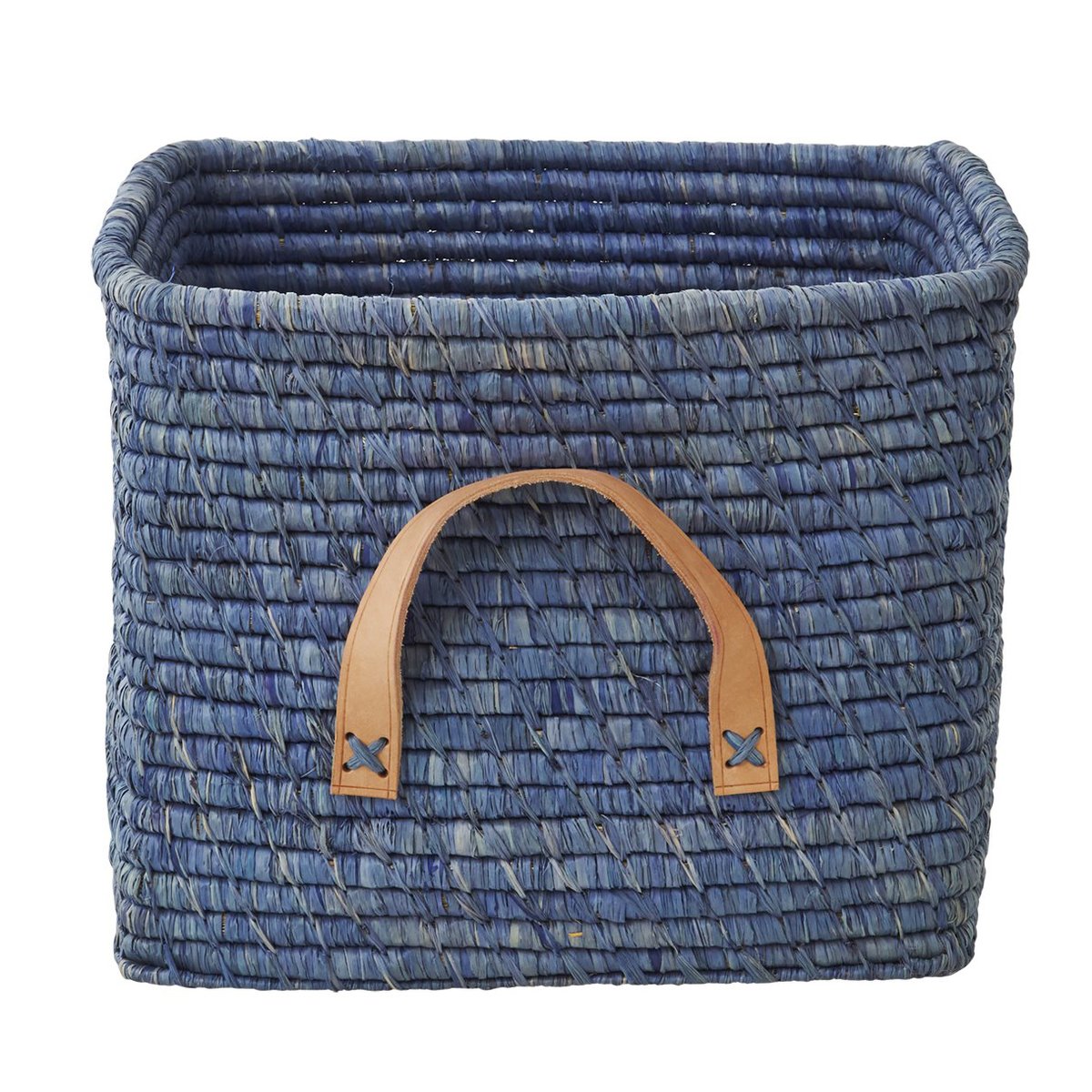 RICE Rice raffia Verwahrungskorb Blau