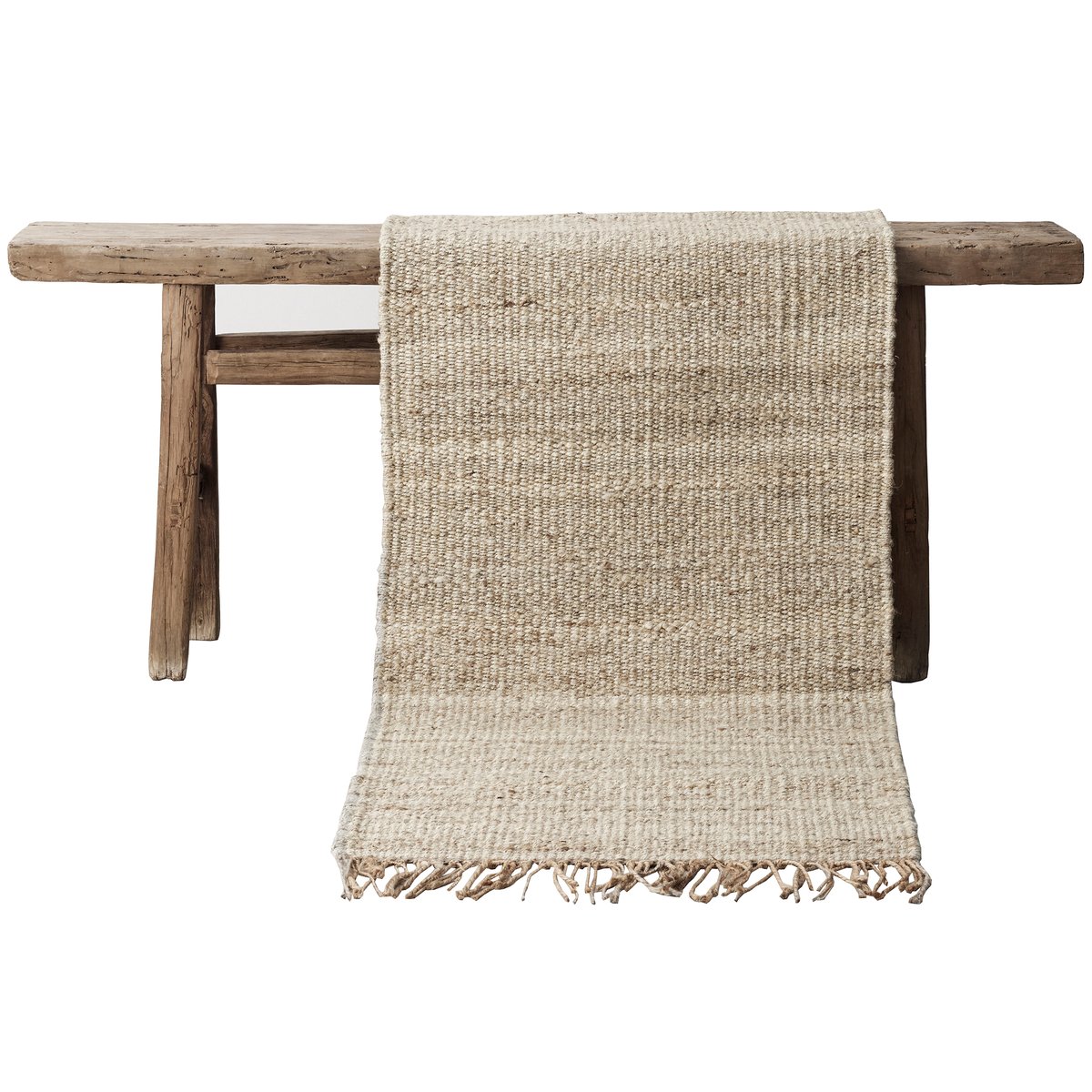 Tell Me More Hemp rug  bleached (beige) 80x150 cm