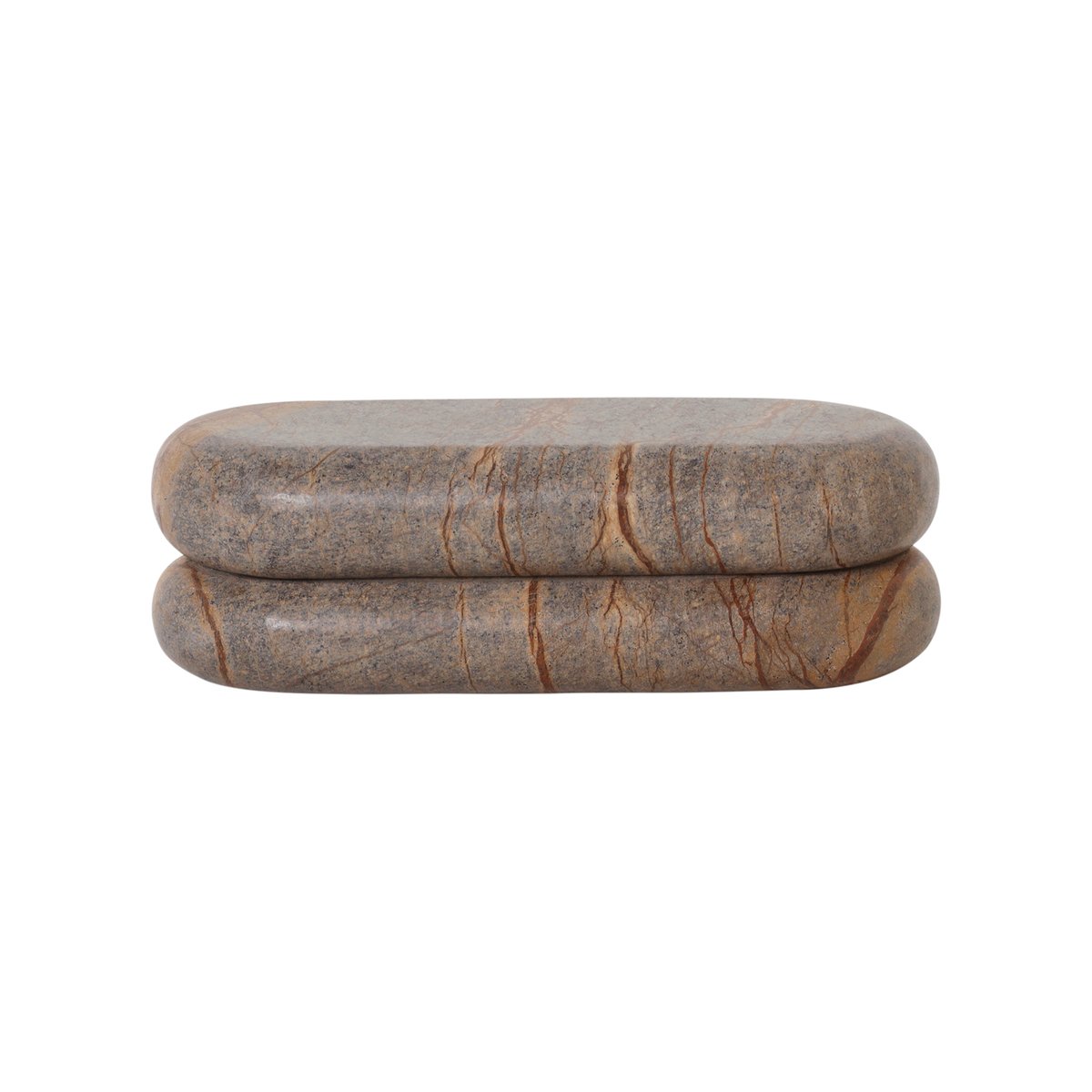 ferm LIVING Bendum storage box brown marble