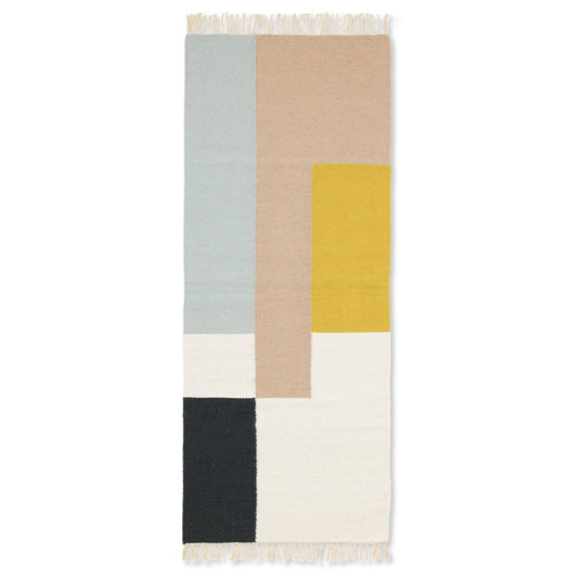 ferm LIVING Kelim Teppich 70 x 180cm Squares