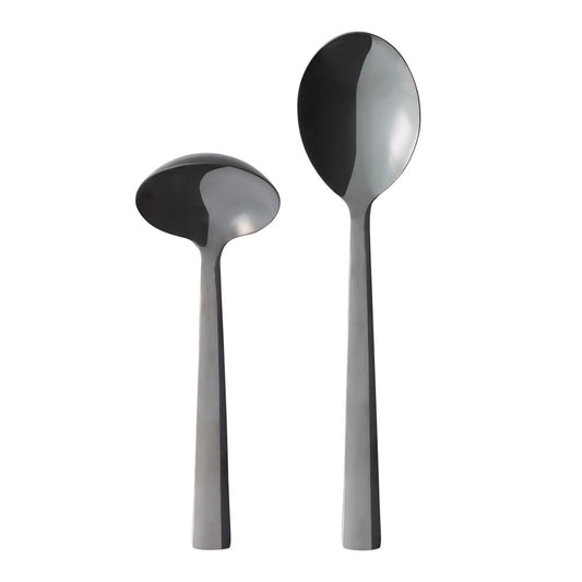 Aida Raw serving spoon 2 pieces black