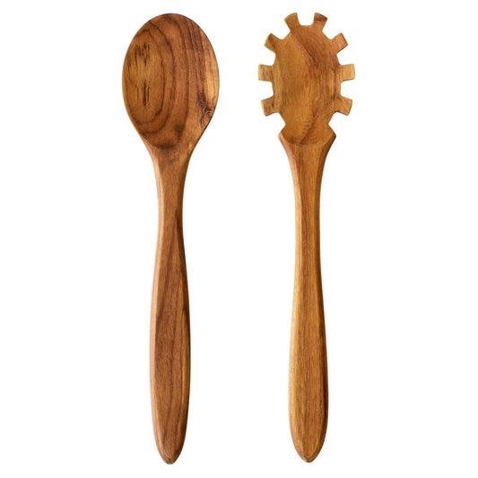 Aida Raw salad cutlery 2 pieces teak brown