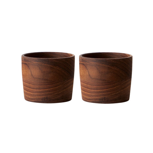 Aida Raw Eierbecher teak 2er Pack Braun