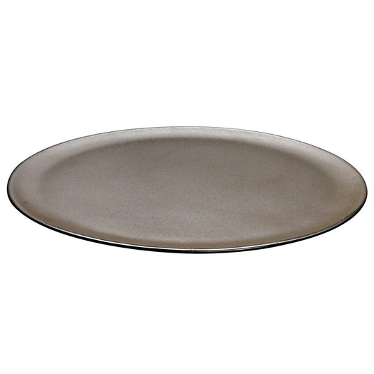 Aida Raw plate Ø34 cm metallic brown