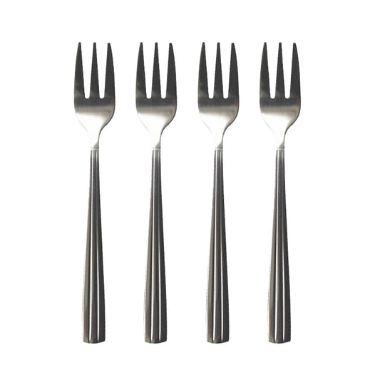 Aida Groovy cake fork 4-pack stainless steel