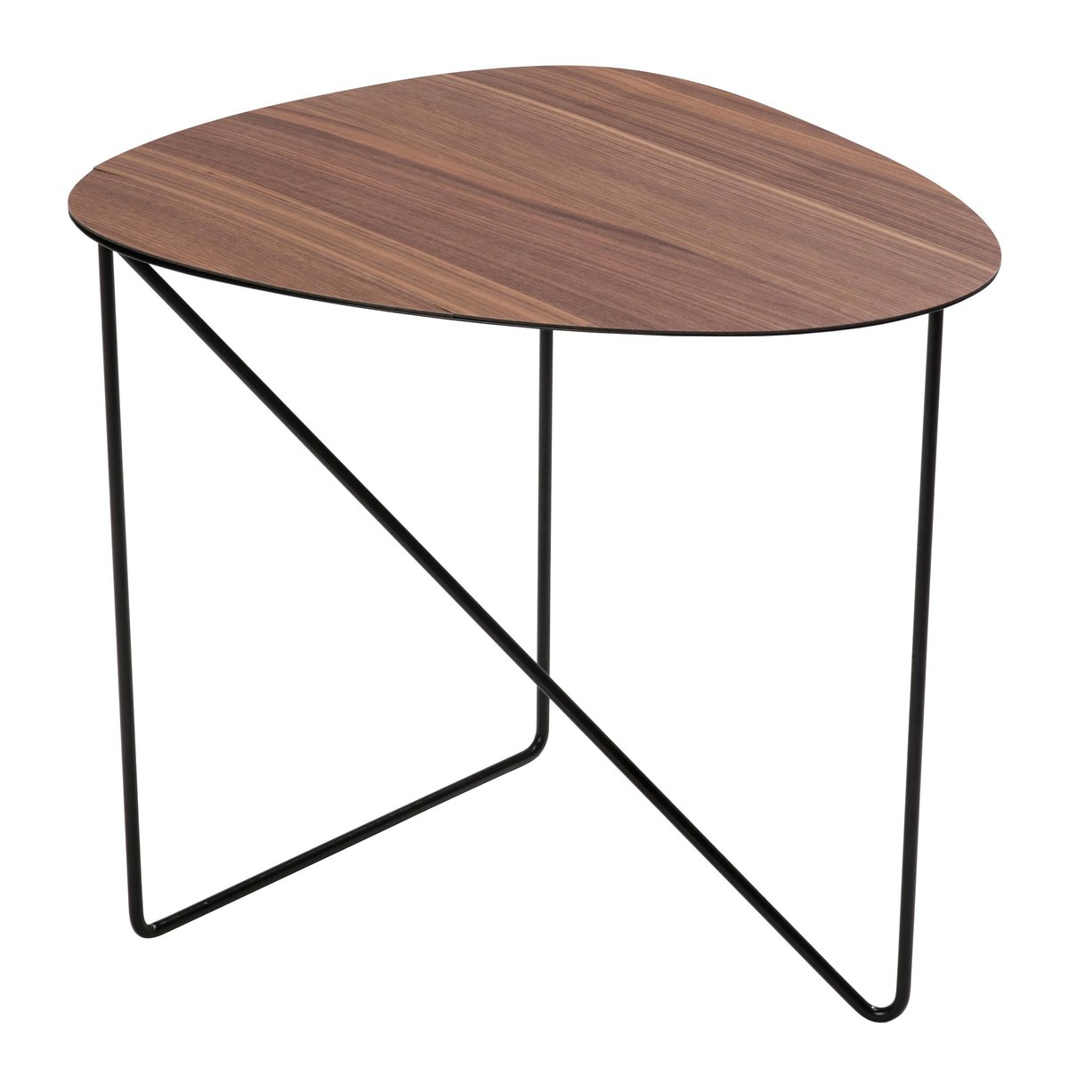 LIND DNA Curve side table L walnut