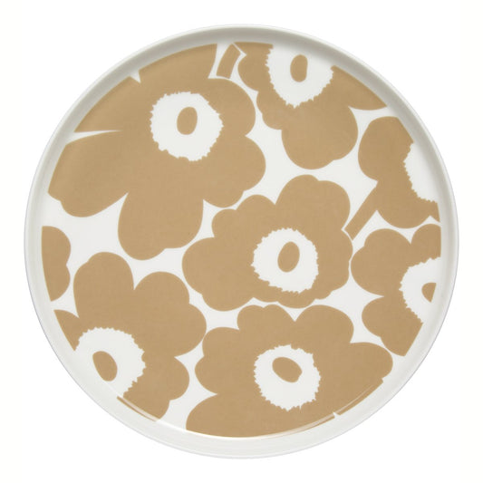 Marimekko Unikko plate beige-white Ø25 cm