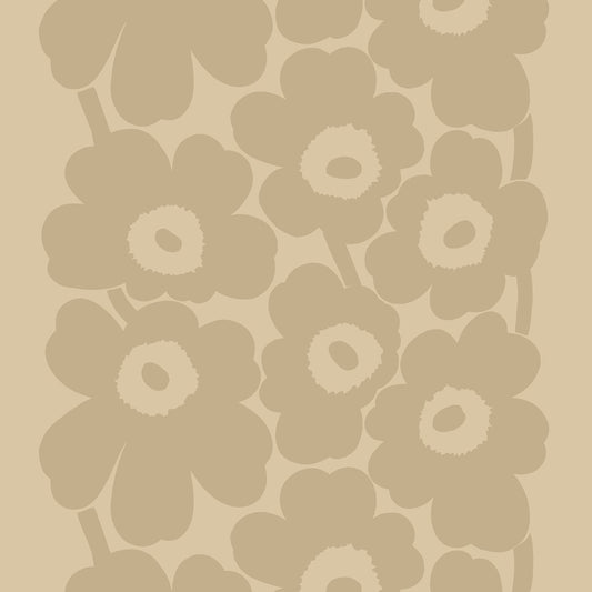 Marimekko Unikko linen fabric beige