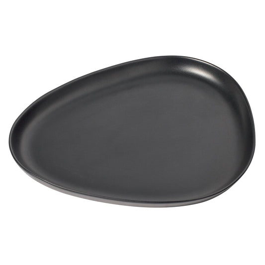 LIND DNA Curve Stoneware serving saucer 30x35 cm black