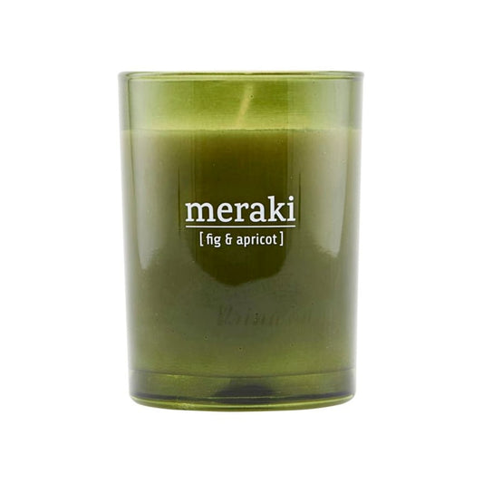 Meraki Meraki doftljus grönt glas 35 timmar Fig-apricot