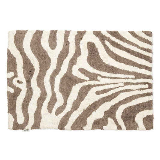 Classic Collection Zebra badrumsmatta 60x90 cm Simply taupe-vit