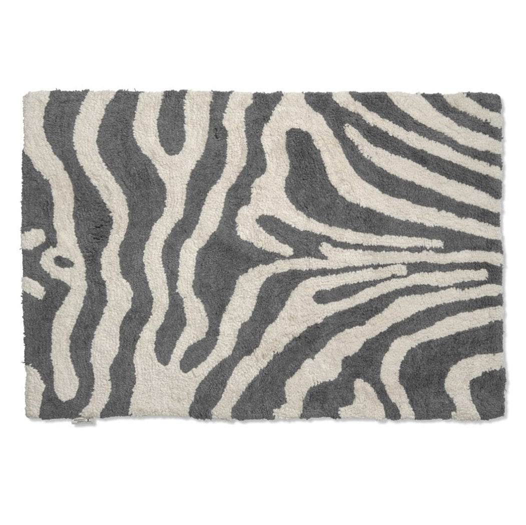 Classic Collection Zebra badrumsmatta 60x90 cm Titanium-vit