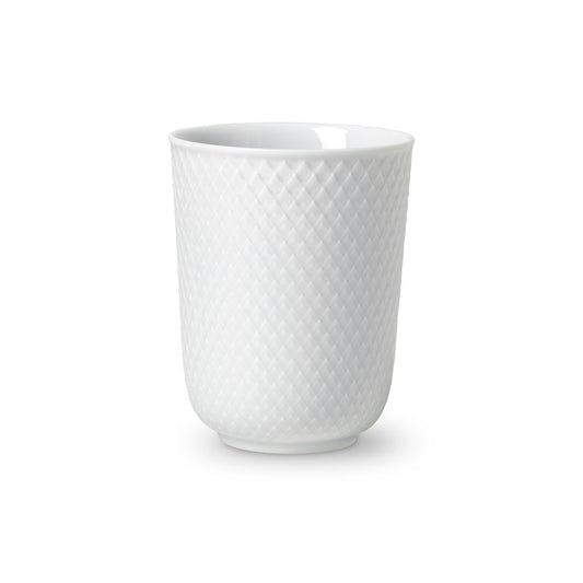 Lyngby Porcelæn Rhombe mug without handle 33 cl white