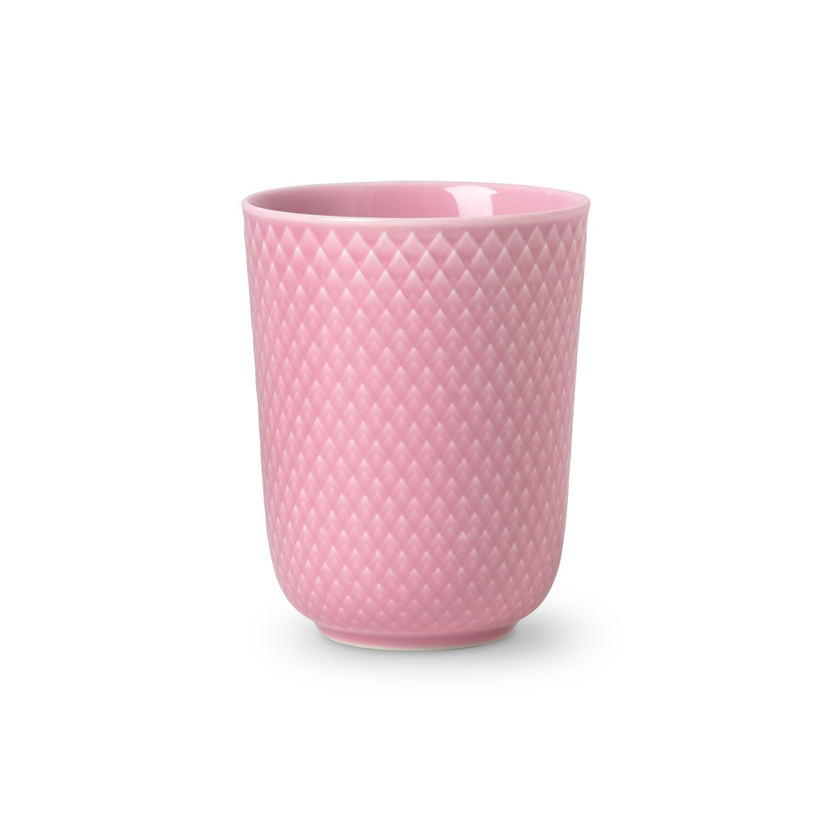 Lyngby Porcelæn Rhombe mug without handle 33 cl pink