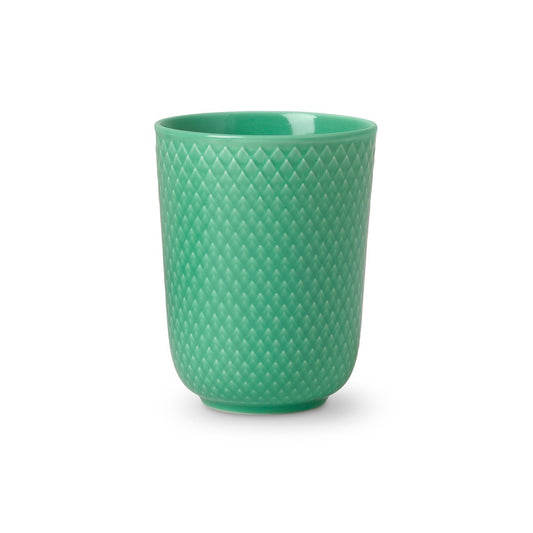 Lyngby Porcelæn Rhombe mug without handle 33 cl green