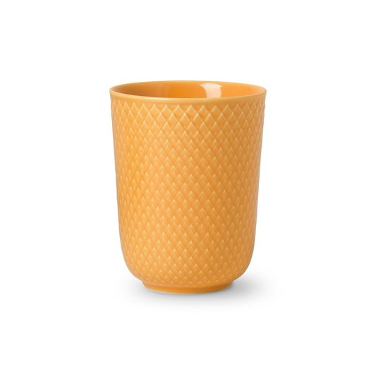 Lyngby Porcelæn Rhombe mug without handle 33 cl yellow