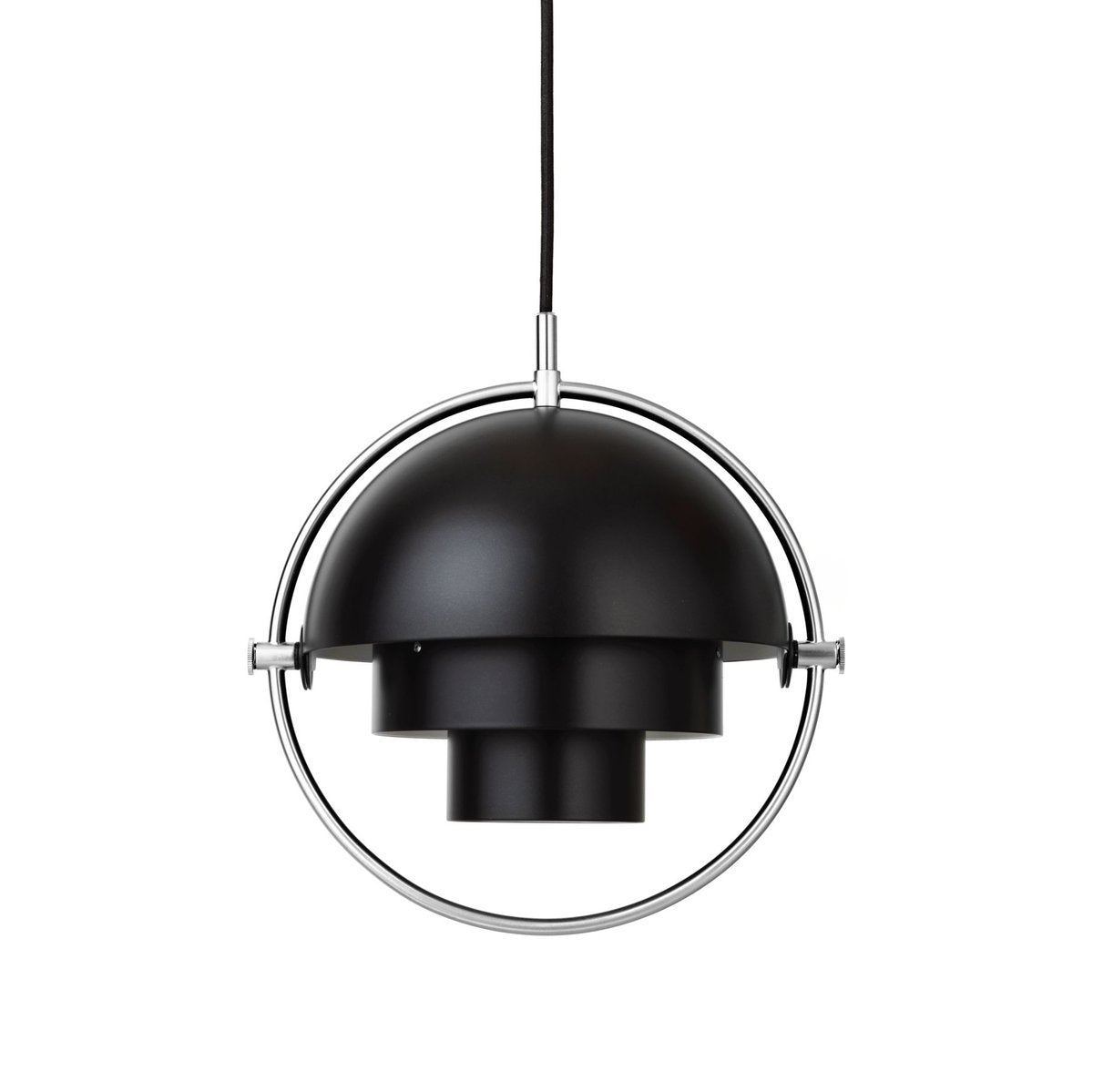 GUBI Multi-Lite taklampa small Krom-svart