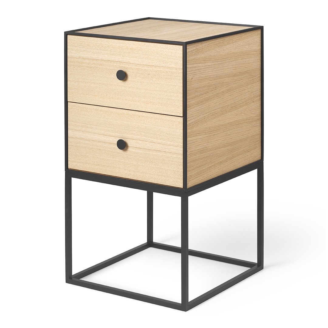 Audo Copenhagen Frame 35 side table with two drawers oak