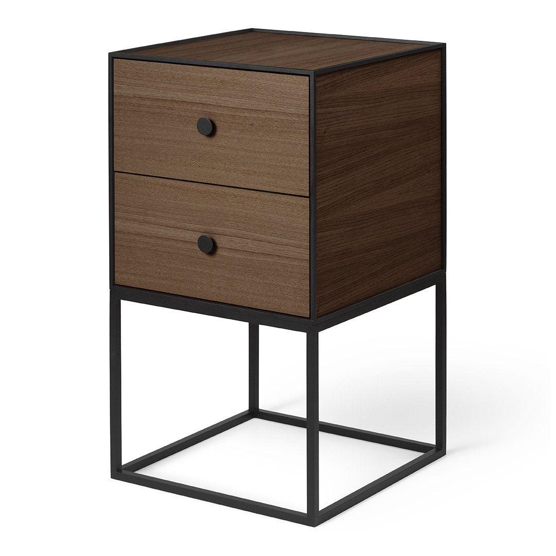 Audo Copenhagen Frame 35 side table with two drawers smoked oak