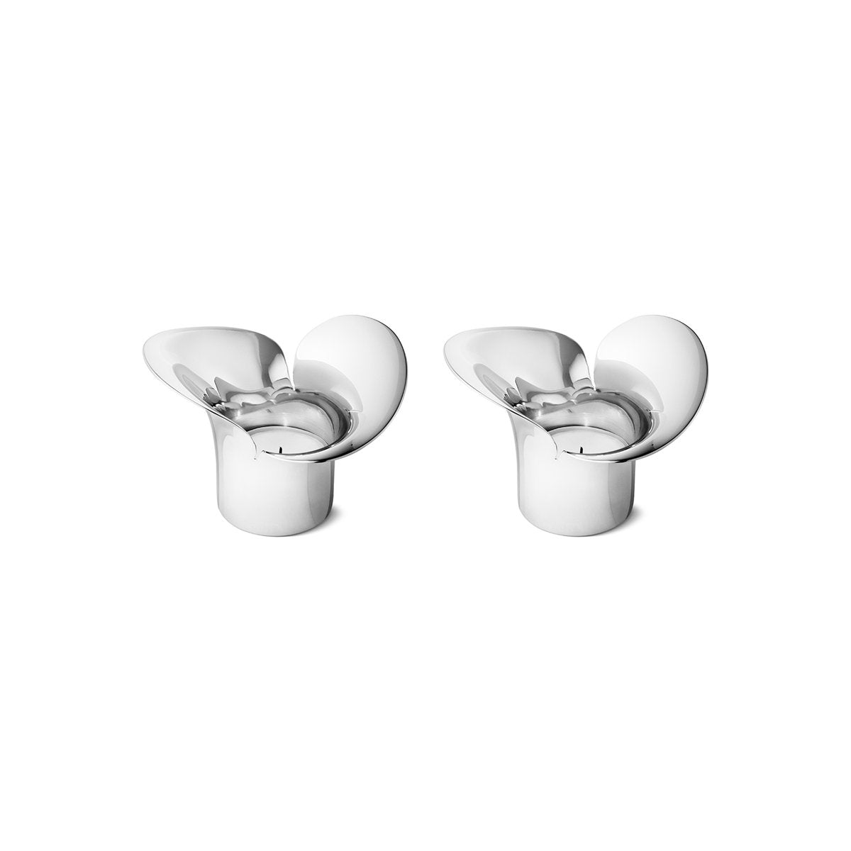 Georg Jensen Bloom Botanica Windlicht 2er Pack Edelstahl